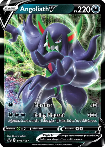Carte Pokémon Angoliath V SWSH057 - Promo Épée et Bouclier (SWSH) chez Manga Cash Ans (Liège)