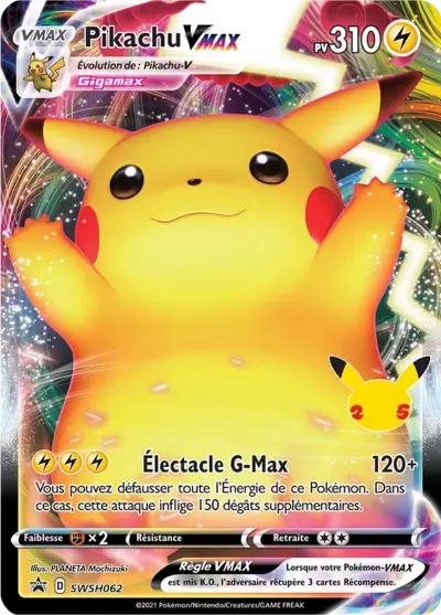 Carte Pokémon Pikachu VMAX SWSH062 - Promo Épée et Bouclier (SWSH) chez Manga Cash Ans (Liège)
