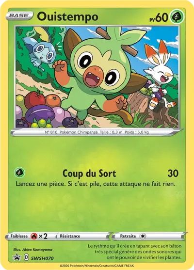 Carte Pokémon Ouistempo SWSH070 - Promo Épée et Bouclier (SWSH) chez Manga Cash Ans (Liège)