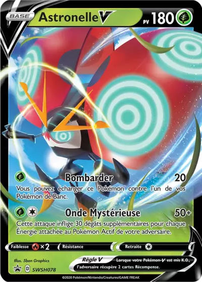 Carte Pokémon Astronelle V SWSH078 - Promo Épée et Bouclier (SWSH) chez Manga Cash Ans (Liège)