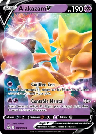 Carte Pokémon Alakazam V SWSH083 - Promo Épée et Bouclier (SWSH) chez Manga Cash Ans (Liège)