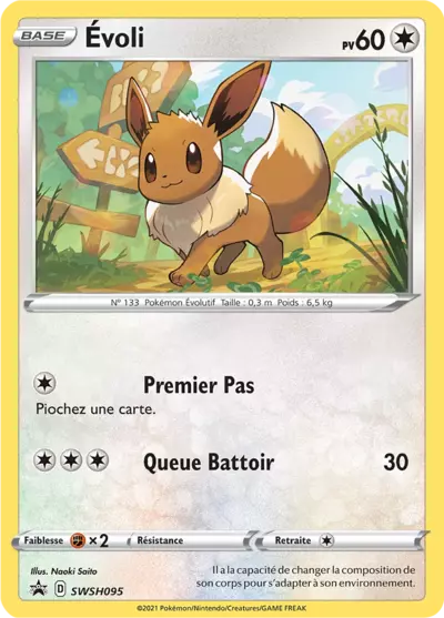 Carte Pokémon Évoli SWSH095 - Promo Épée et Bouclier (SWSH) chez Manga Cash Ans (Liège)