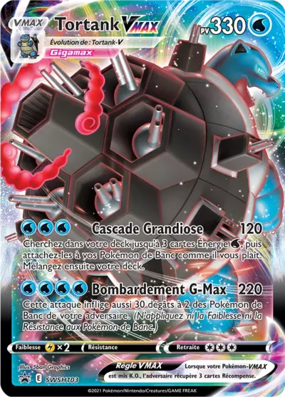Carte Pokémon Tortank VMAX SWSH103 - Promo Épée et Bouclier (SWSH) chez Manga Cash Ans (Liège)