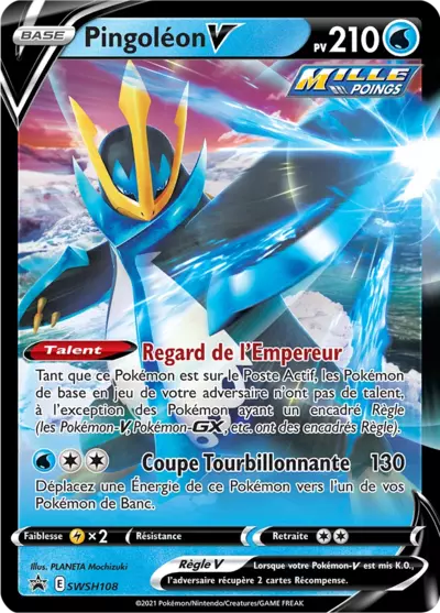Carte Pokémon Pingoléon V SWSH108 - Promo Épée et Bouclier (SWSH) chez Manga Cash Ans (Liège)