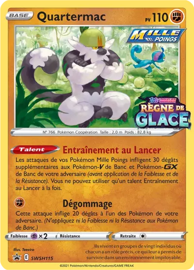 Carte Pokémon Quartermac SWSH115 - Promo Épée et Bouclier (SWSH) chez Manga Cash Ans (Liège)