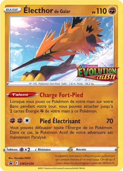 Carte Pokémon Électhor de Galar SWSH124 - Promo Épée et Bouclier (SWSH) chez Manga Cash Ans (Liège)