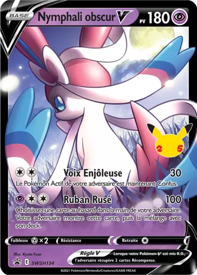 Carte Pokémon Nymphali obscur V SWSH134 - Promo Épée et Bouclier (SWSH) chez Manga Cash Ans (Liège)