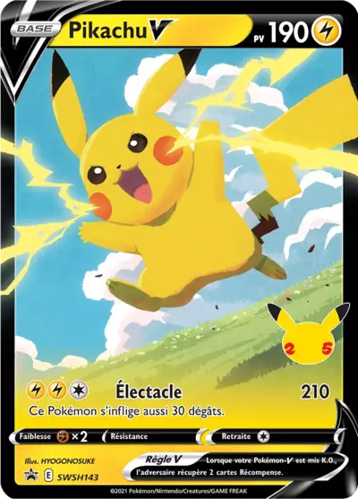 Carte Pokémon Pikachu V SWSH143 - Promo Épée et Bouclier (SWSH) chez Manga Cash Ans (Liège)