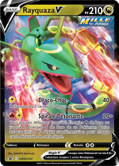 Carte Pokémon Rayquaza V SWSH147 - Promo Épée et Bouclier (SWSH) chez Manga Cash Ans (Liège)