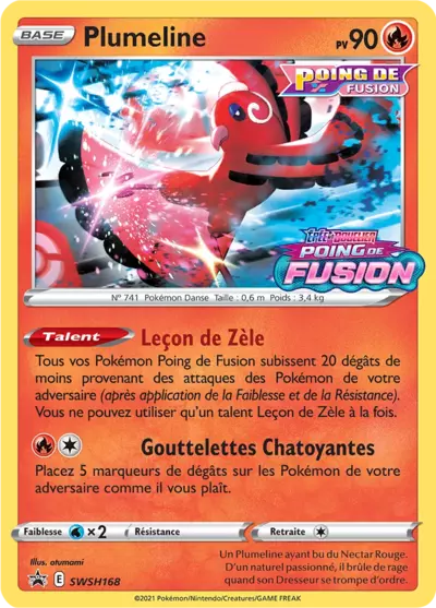 Carte Pokémon Plumeline SWSH168 - Promo Épée et Bouclier (SWSH) chez Manga Cash Ans (Liège)