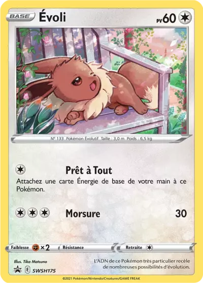 Carte Pokémon Évoli SWSH175 - Promo Épée et Bouclier (SWSH) chez Manga Cash Ans (Liège)