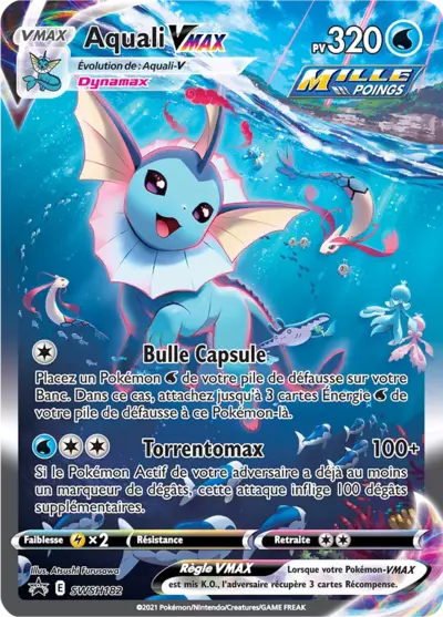 Carte Pokémon Aquali VMAX SWSH182 - Promo Épée et Bouclier (SWSH) chez Manga Cash Ans (Liège)