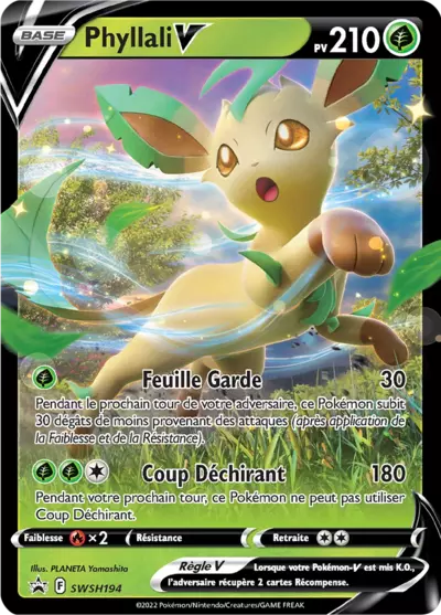 Carte Pokémon Phyllali V SWSH194 - Promo Épée et Bouclier (SWSH) chez Manga Cash Ans (Liège)