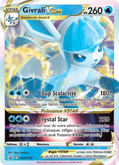 Carte Pokémon Givrali VSTAR SWSH197 - Promo Épée et Bouclier (SWSH) chez Manga Cash Ans (Liège)