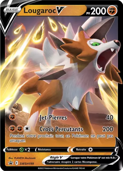 Carte Pokémon Lougaroc V SWSH199 - Promo Épée et Bouclier (SWSH) chez Manga Cash Ans (Liège)