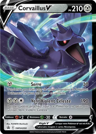Carte Pokémon Corvaillus V SWSH200 - Promo Épée et Bouclier (SWSH) chez Manga Cash Ans (Liège)