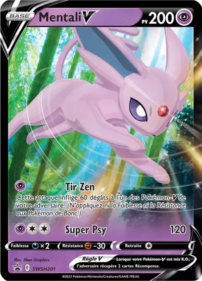 Carte Pokémon Mentali V SWSH201 - Promo Épée et Bouclier (SWSH) chez Manga Cash Ans (Liège)