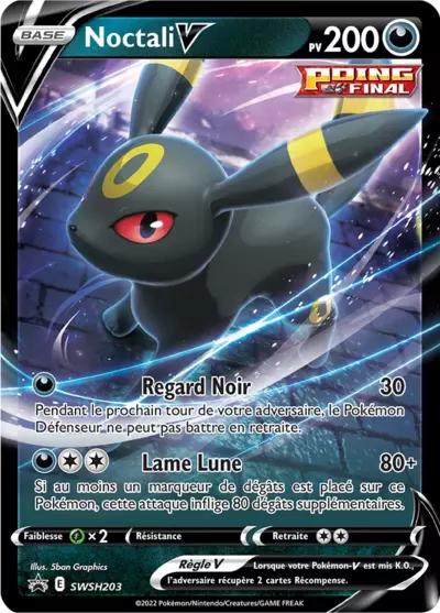 Carte Pokémon Noctali V SWSH203 - Promo Épée et Bouclier (SWSH) chez Manga Cash Ans (Liège)