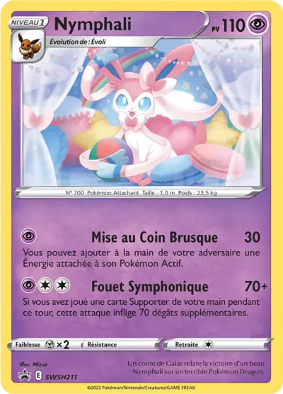Carte Pokémon Nymphali SWSH211 - Promo Épée et Bouclier (SWSH) chez Manga Cash Ans (Liège)