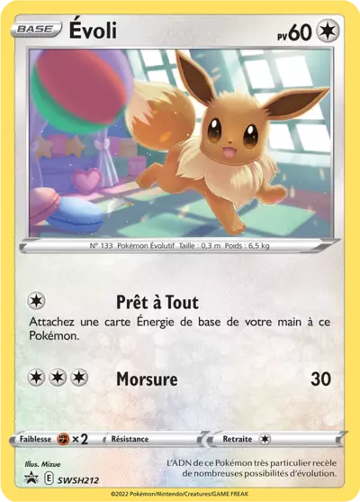 Carte Pokémon Évoli SWSH212 - Promo Épée et Bouclier (SWSH) chez Manga Cash Ans (Liège)