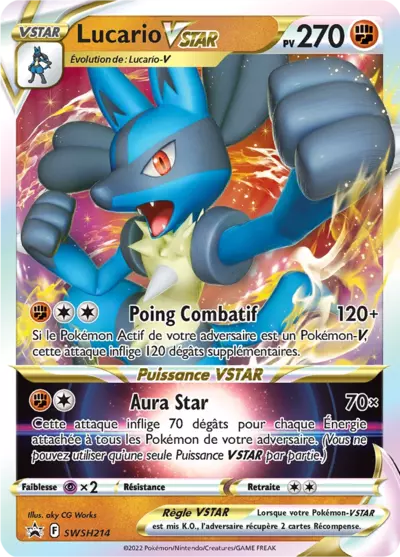 Carte Pokémon Lucario VSTAR SWSH214 - Promo Épée et Bouclier (SWSH) chez Manga Cash Ans (Liège)