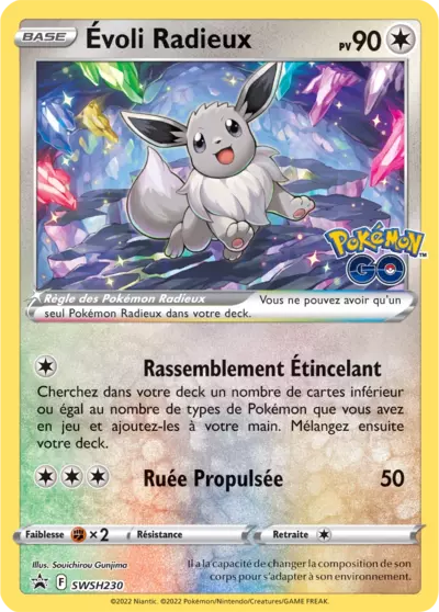 Carte Pokémon Évoli Radieux SWSH230 - Promo Épée et Bouclier (SWSH) chez Manga Cash Ans (Liège)