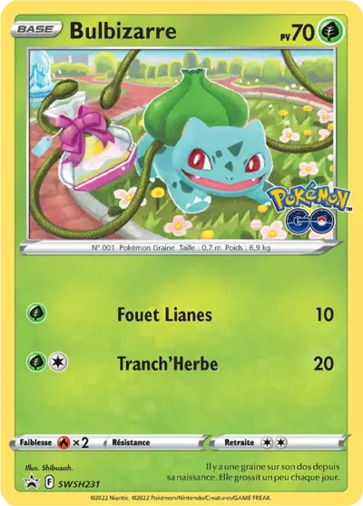 Carte Pokémon Bulbizarre SWSH231 - Promo Épée et Bouclier (SWSH) chez Manga Cash Ans (Liège)