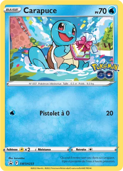 Carte Pokémon Carapuce SWSH233 - Promo Épée et Bouclier (SWSH) chez Manga Cash Ans (Liège)