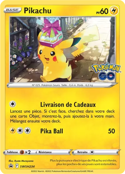 Carte Pokémon Pikachu SWSH234 - Promo Épée et Bouclier (SWSH) chez Manga Cash Ans (Liège)