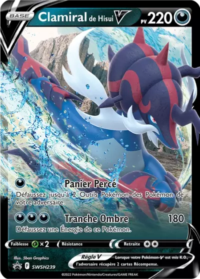 Carte Pokémon Clamiral de Hisui V SWSH239 - Promo Épée et Bouclier (SWSH) chez Manga Cash Ans (Liège)