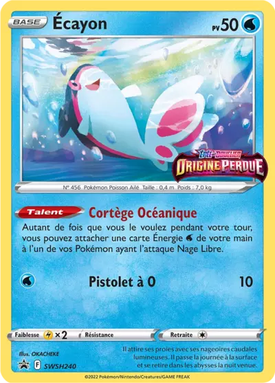 Carte Pokémon Écayon SWSH240 - Promo Épée et Bouclier (SWSH) chez Manga Cash Ans (Liège)