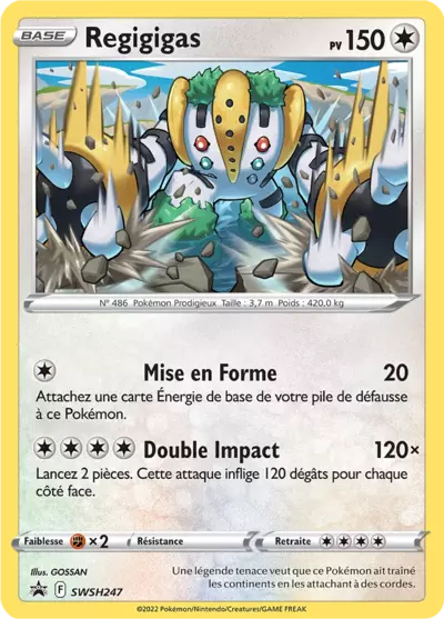 Carte Pokémon Regigigas SWSH247 - Promo Épée et Bouclier (SWSH) chez Manga Cash Ans (Liège)