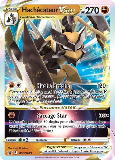 Carte Pokémon Hachécateur VSTAR SWSH249 - Promo Épée et Bouclier (SWSH) chez Manga Cash Ans (Liège)