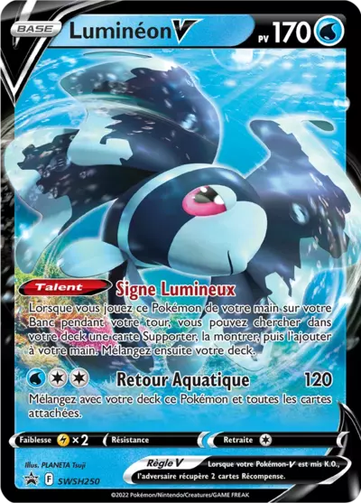 Carte Pokémon Luminéon V SWSH250 - Promo Épée et Bouclier (SWSH) chez Manga Cash Ans (Liège)