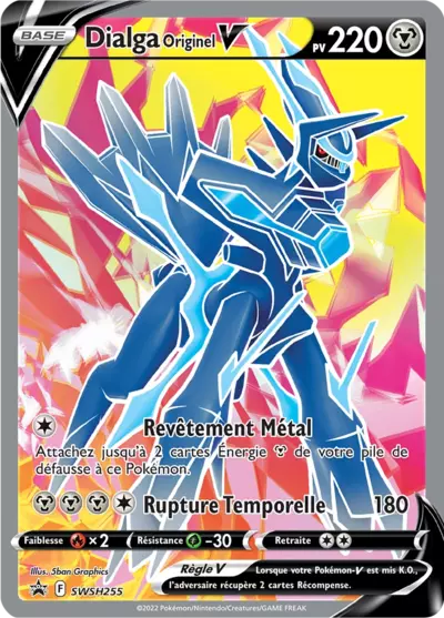Carte Pokémon Dialga Originel V SWSH255 - Promo Épée et Bouclier (SWSH) chez Manga Cash Ans (Liège)