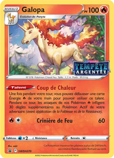 Carte Pokémon Galopa SWSH270 - Promo Épée et Bouclier (SWSH) chez Manga Cash Ans (Liège)