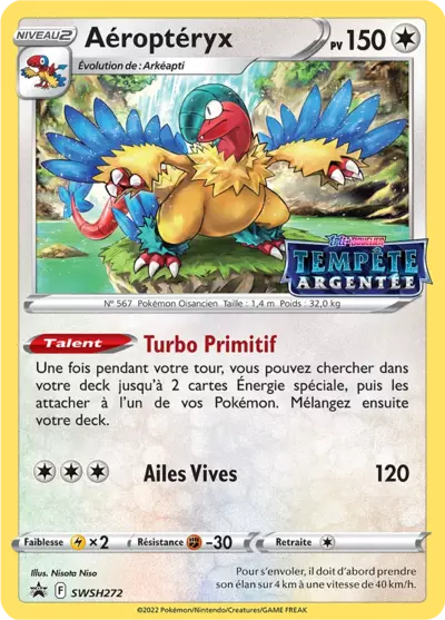 Carte Pokémon Aéroptéryx SWSH272 - Promo Épée et Bouclier (SWSH) chez Manga Cash Ans (Liège)
