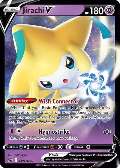 Carte Pokémon Jirachi V SWSH299 - Promo Épée et Bouclier (SWSH) chez Manga Cash Ans (Liège)