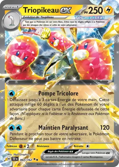 Retrouvez Triopikeau Téracristal EX 060/162 – Forces Temporelles chez Manga Cash Ans (Liège).