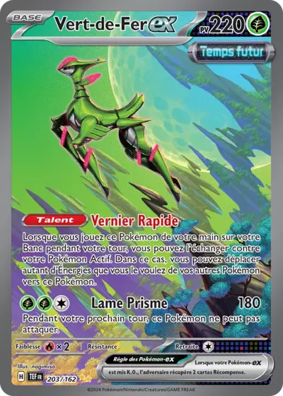 Retrouvez Vert-de-Fer EX 203/162 – Forces Temporelles chez Manga Cash Ans (Liège).