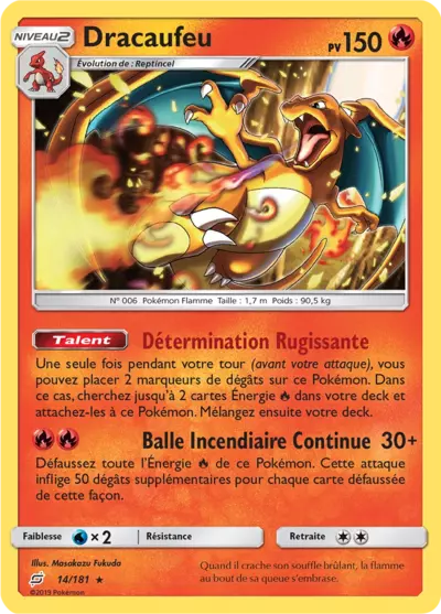 Dracaufeu 014/181, carte Duo de Choc (TEU), en vente à Manga Cash à Ans, province de Liège.