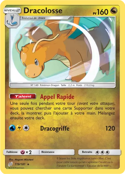 Dracolosse 119/181, carte Duo de Choc (TEU), en vente à Manga Cash à Ans, province de Liège.