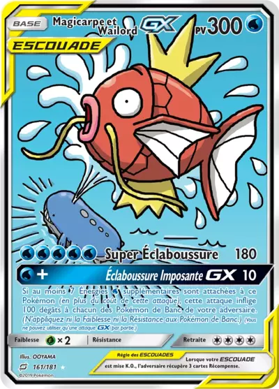 Magicarpe et Wailord Escouade 161/181, carte Duo de Choc (TEU), en vente à Manga Cash à Ans, province de Liège.