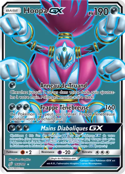 Hoopa GX 166/181, carte Duo de Choc (TEU), en vente à Manga Cash à Ans, province de Liège.
