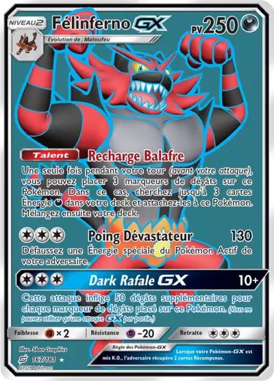 Félinferno GX 167/181, carte Duo de Choc (TEU), en vente à Manga Cash à Ans, province de Liège.