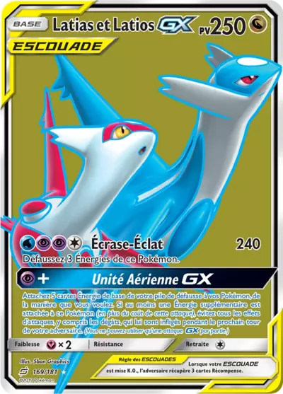 Latias et Latios Escouade 169/181, carte Duo de Choc (TEU), en vente à Manga Cash à Ans, province de Liège.