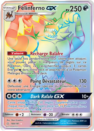 Félinferno GX 188/181, carte Duo de Choc (TEU), en vente à Manga Cash à Ans, province de Liège.
