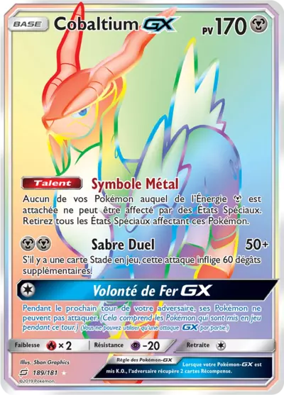 Cobaltium GX 189/181, carte Duo de Choc (TEU), en vente à Manga Cash à Ans, province de Liège.