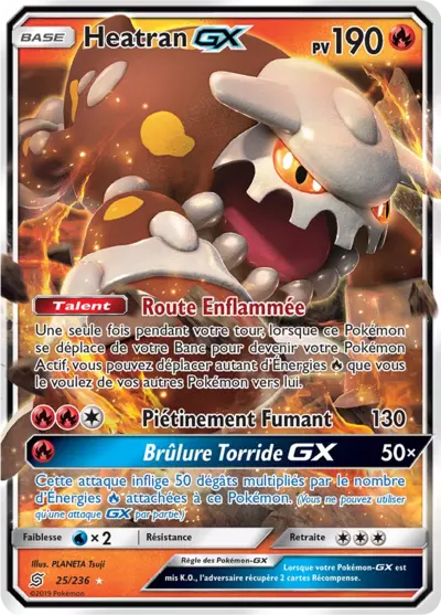Heatran GX 25/236, carte Harmonie des Esprits (UNM), en vente à Manga Cash à Ans, province de Liège.