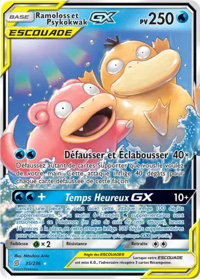 Ramoloss et Psykokwak Escouade 35/236, carte Harmonie des Esprits (UNM), en vente à Manga Cash à Ans, province de Liège.